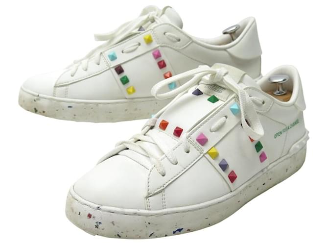 BASKETS VALENTINO ROCKSTUD SENZA TITOLO APERTO PER UN CAMBIO 41 IT 42 FR SNEAKERS Bianco