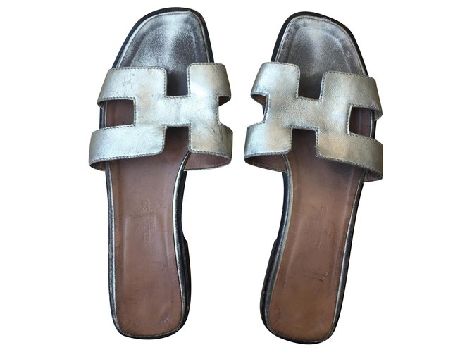 Sandali Hermès D'oro