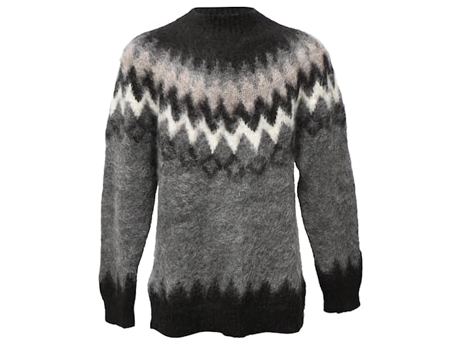 Maglione Zig Zag in lana grigia di Junya Watanabe Grigio