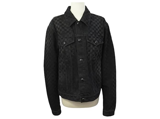 GIACCA LOUIS VUITTON DAMIER DENIM NERA RM251MCCUHSA71W L 52 Nero