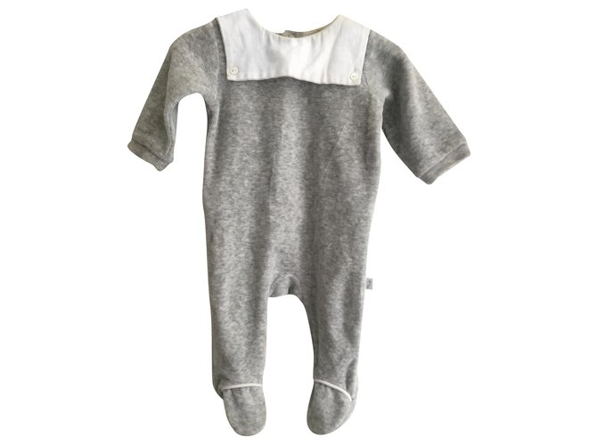 Jacadi Body in velluto Grigio