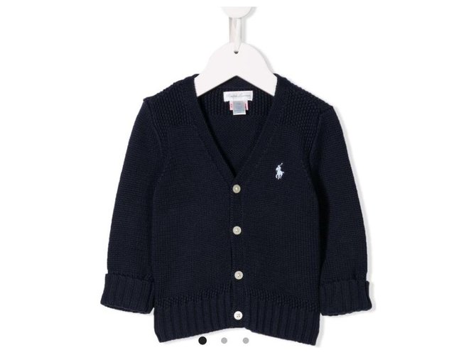 Ralph Lauren Cardigan in maglia a trecce Blu navy