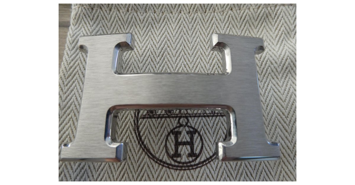 Hermès Ciclo continuo 5382 in acciaio placcato palladio spazzolato Argento