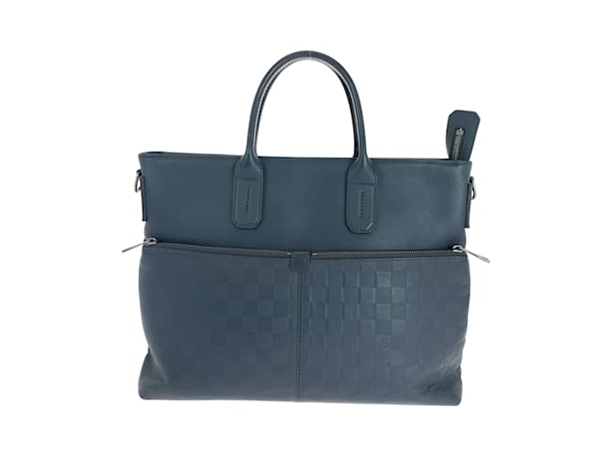 Borsa da lavoro Damier Infini Louis Vuitton Blu
