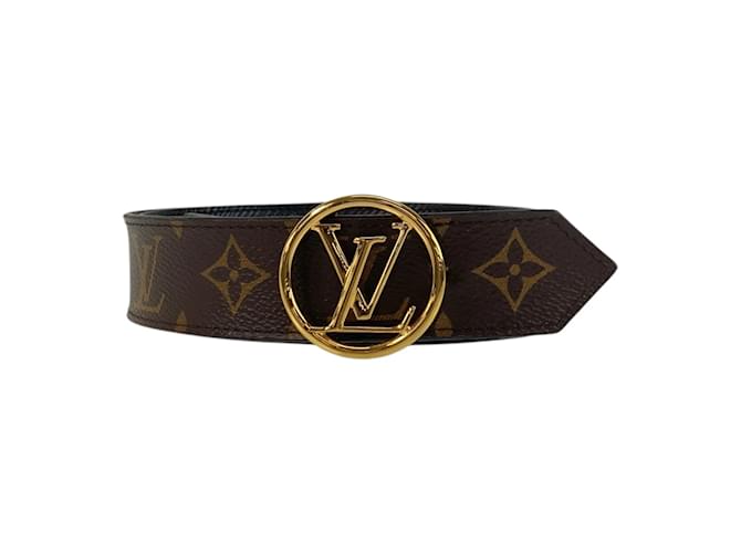 Cintura Reversibile Epi Santur Monogram Louis Vuitton Marrone Nero