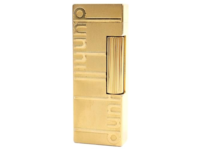 Alfred Dunhill Accendino a gas Dunhill Logo Hairline Oro D'oro