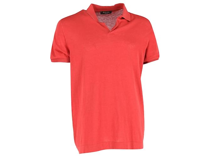 Polo Loro Piana in cotone rosso