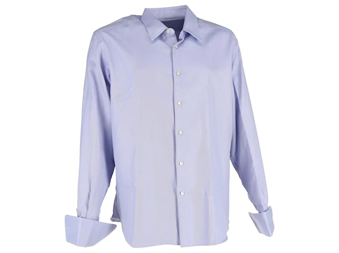 Camicia a righe diagonali Dolce & Gabbana in cotone viola Porpora
