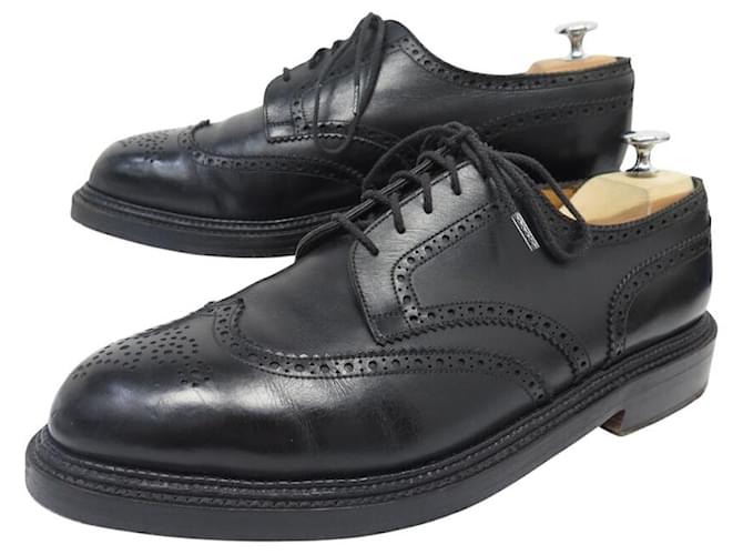 SCARPE VINTAGE JM WESTON TRIPLE SOLE 590 10.5E 44.5 L 45 PELLE NERA Nero