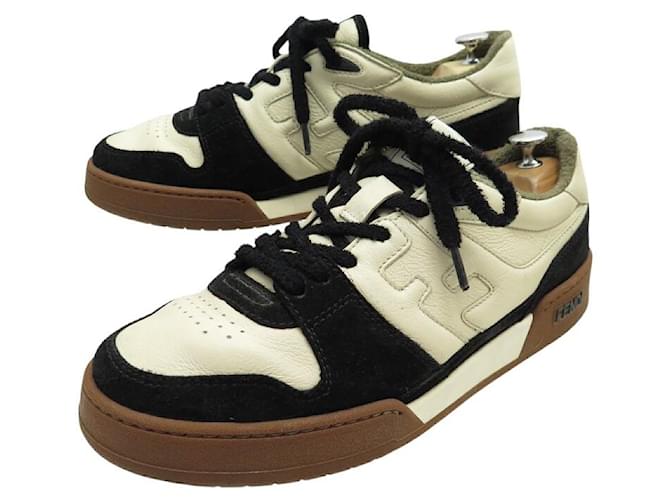 SCARPE FENDI BASKETS 7E1493 IN PELLE CREMA 10 44 SNEAKERS IN PELLE Crudo