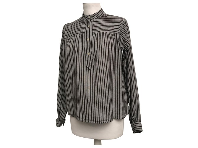 Isabel Marant Etoile Top Nero Grigio