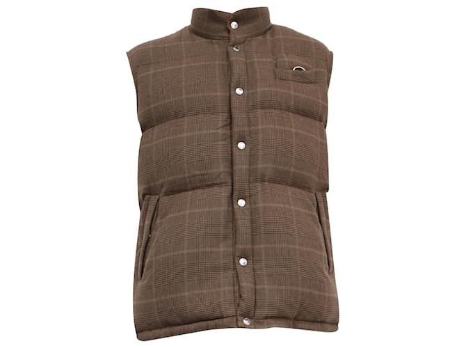 Gilet imbottito Brunello Cucinelli in lana marrone Rosso