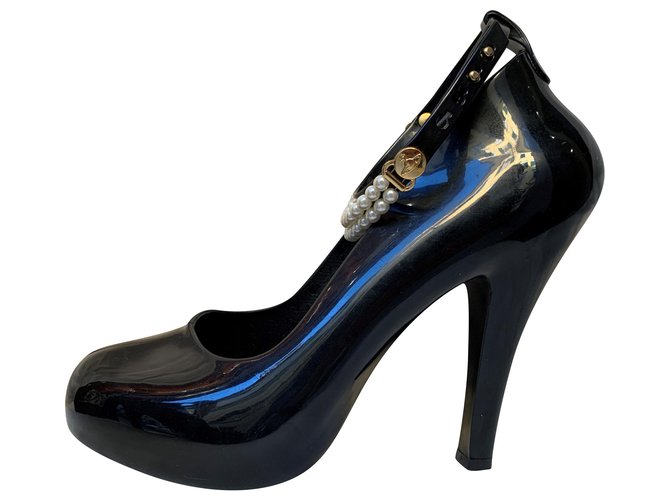 Vivienne Westwood Anglomania Décolleté in gomma nera Nero