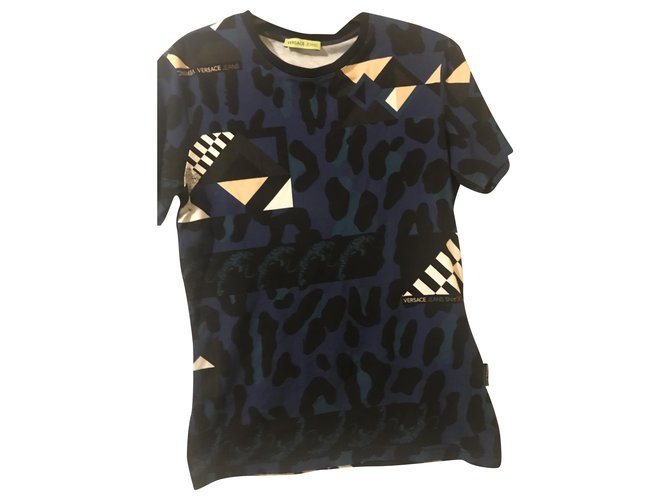 T-shirt di Versace jeans Nero Bianco Blu Beige