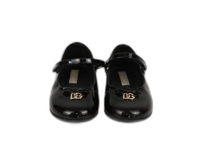 Autre Marque Ballerine nere in vernice con dettagli a fiocco di Dolce & Gabbana Kids Nero