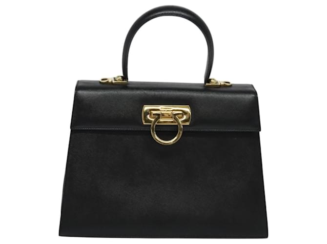 Borsa Iconica con Manico Superiore Salvatore Ferragamo Nero