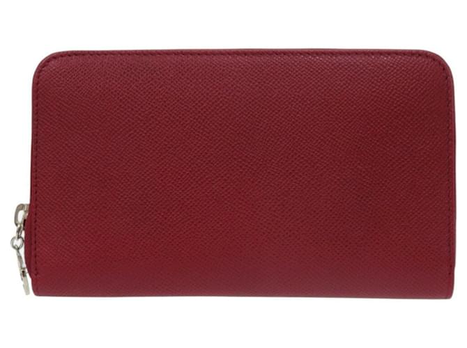 Portafoglio con zip Bulgari Rosso