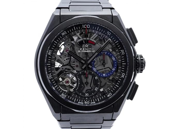 Zénith Orologio da uomo Zenith Defy El Primero 21 con quadrante scheletrato in ceramica nera