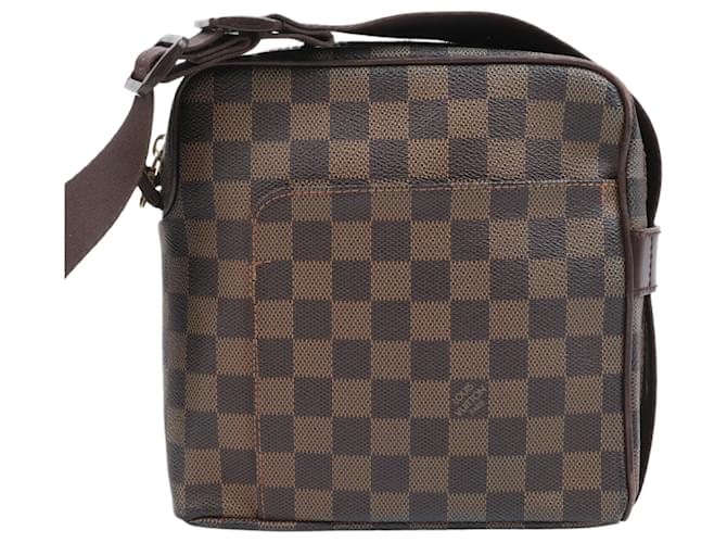 Borsa a tracolla Olav PM Damier Ebene Louis Vuitton N41442 Marrone