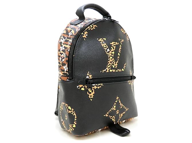 Zaino Palm Springs PM Monogram Jungle di Louis Vuitton Marrone Nero
