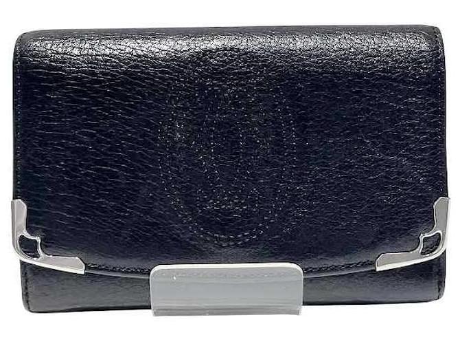 Portafoglio bifold in pelle Cartier Nero