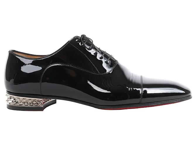 Oxford in pelle verniciata Christian Louboutin in nero, taglia 43 EU