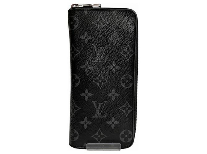 Zippy Portafoglio Lungo Monogram Eclipse Louis Vuitton Nero