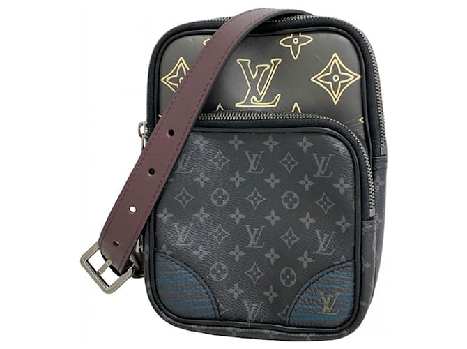 Borsa a tracolla Amazon Monogram Eclipse Louis Vuitton Nero
