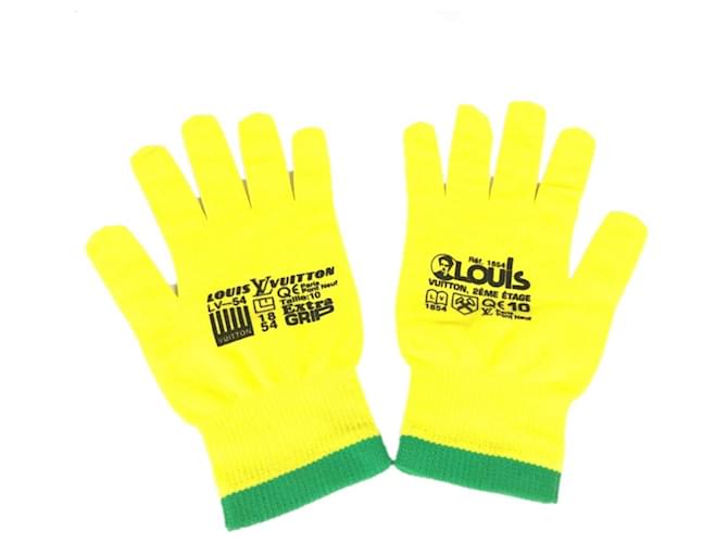 Guanti da lavoro Louis Vuitton Gon R.G.B. Nero Verde Giallo