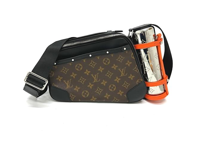 Borsa a spalla Biker Monogram Macassar di Louis Vuitton Marrone