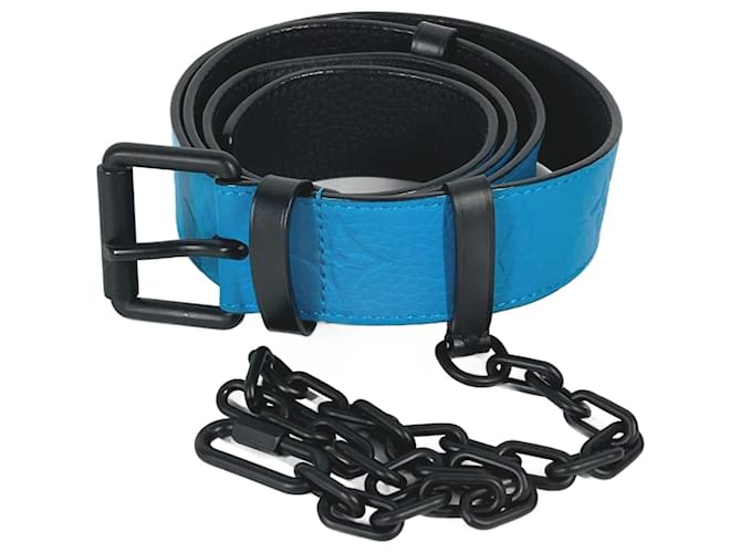 Cintura in catena carabina Santur Signature Monogram Louis Vuitton Blu Turchese