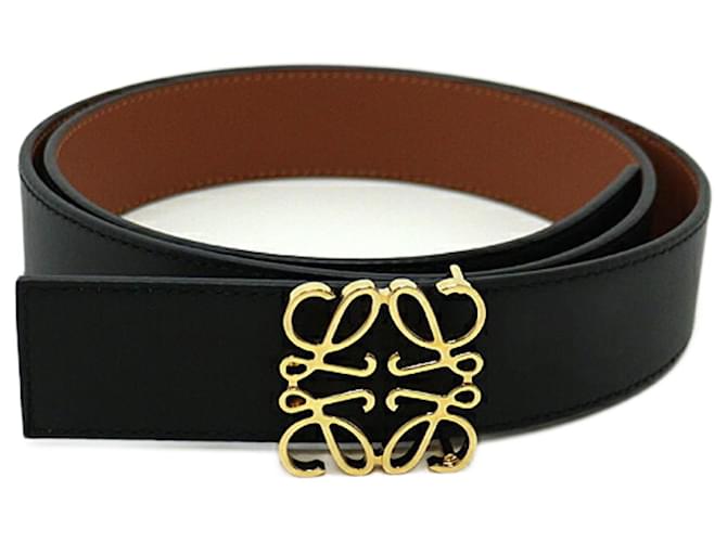 Cintura reversibile Anagram da uomo Loewe Marrone Nero