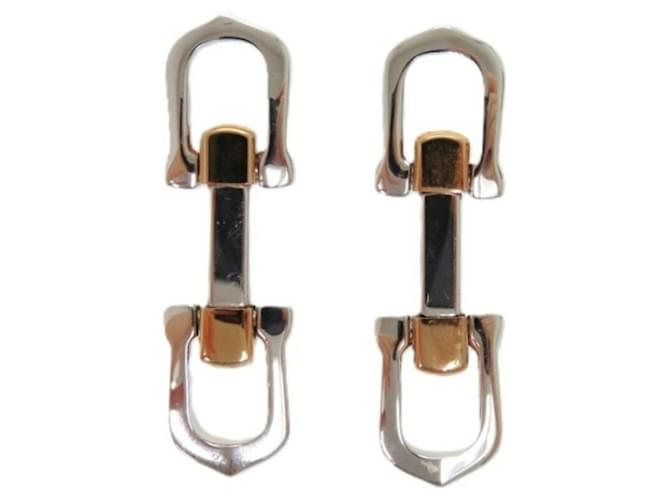 Gemelli in argento 925 a forma di C lunga di Cartier D'oro