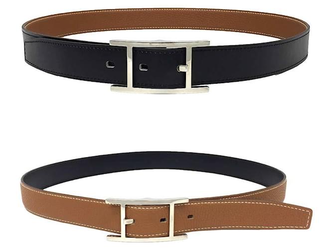 Cintura Easy Hermès Hermès Nero Argento Cammello