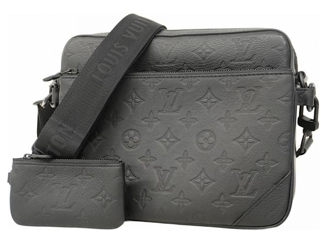 Borsa a Spalla Trio Monogram Shadow Louis Vuitton Nero