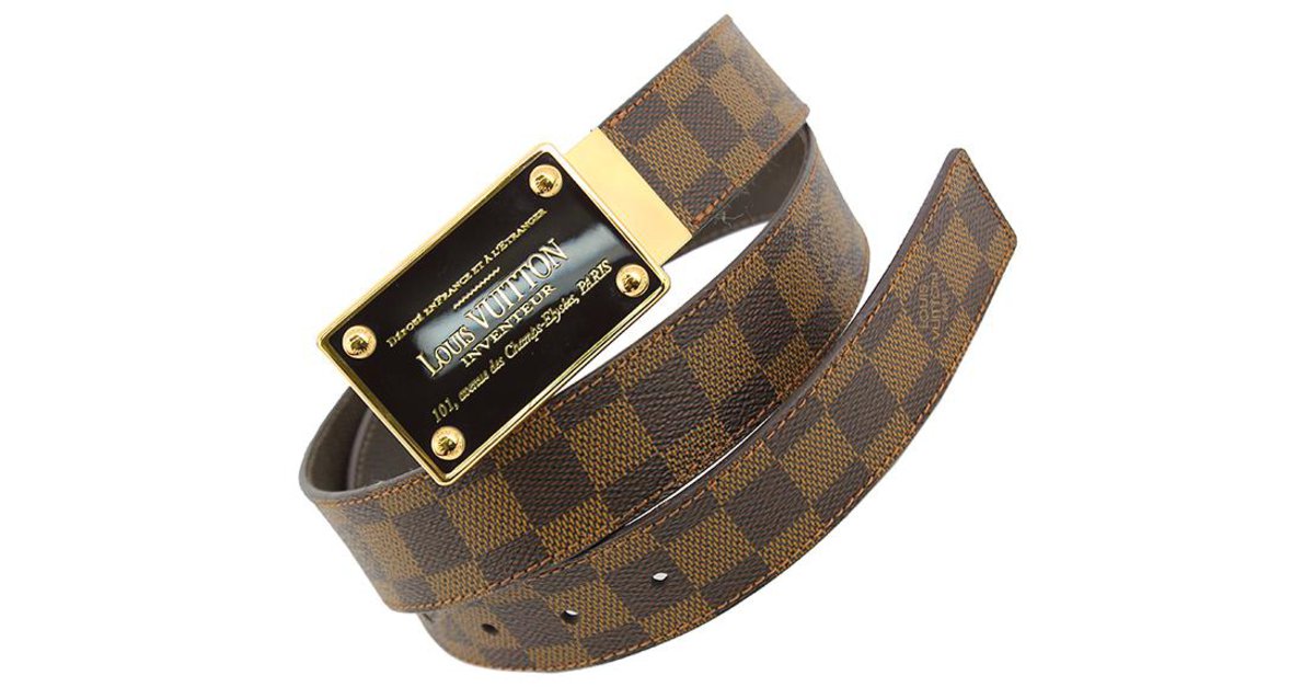 Louis Vuitton Cintura Uomo Saint-Hule Envan Tour Reversibile Marrone