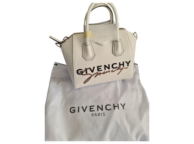 Givenchy Signature Antigona Borsa in pelle bianca Bianco