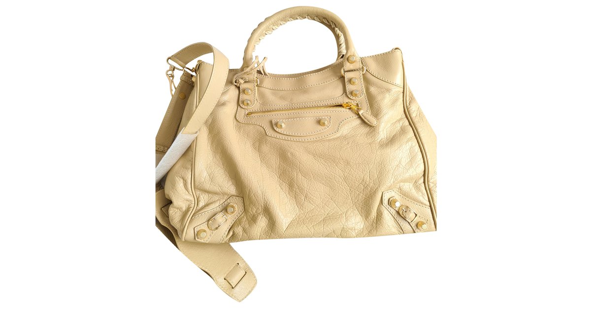 Borsa Balenciaga City - Nuova di zecca - Beige con hardware dorato