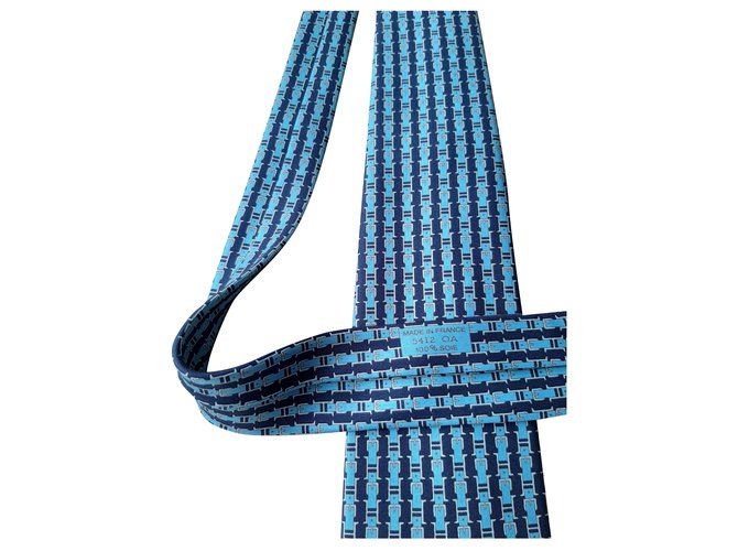 Constance Hermès Cravatte Blu