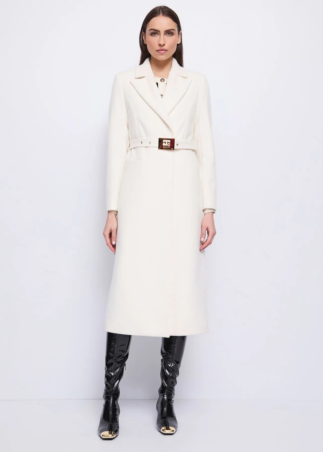 GAUDì 521FD35019 Nuova Collezione Cappotto da donna in panno con cintura