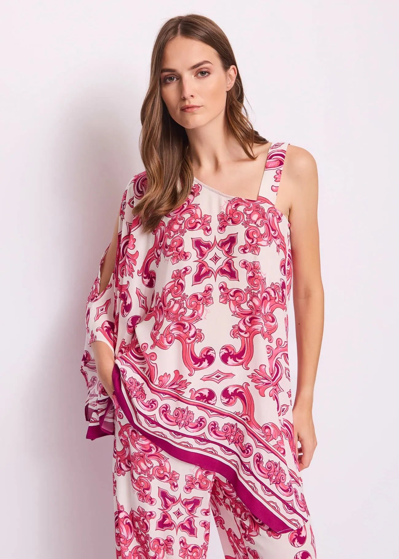 Top da donna bianco e VERDE GAUDì ART.511FD45036