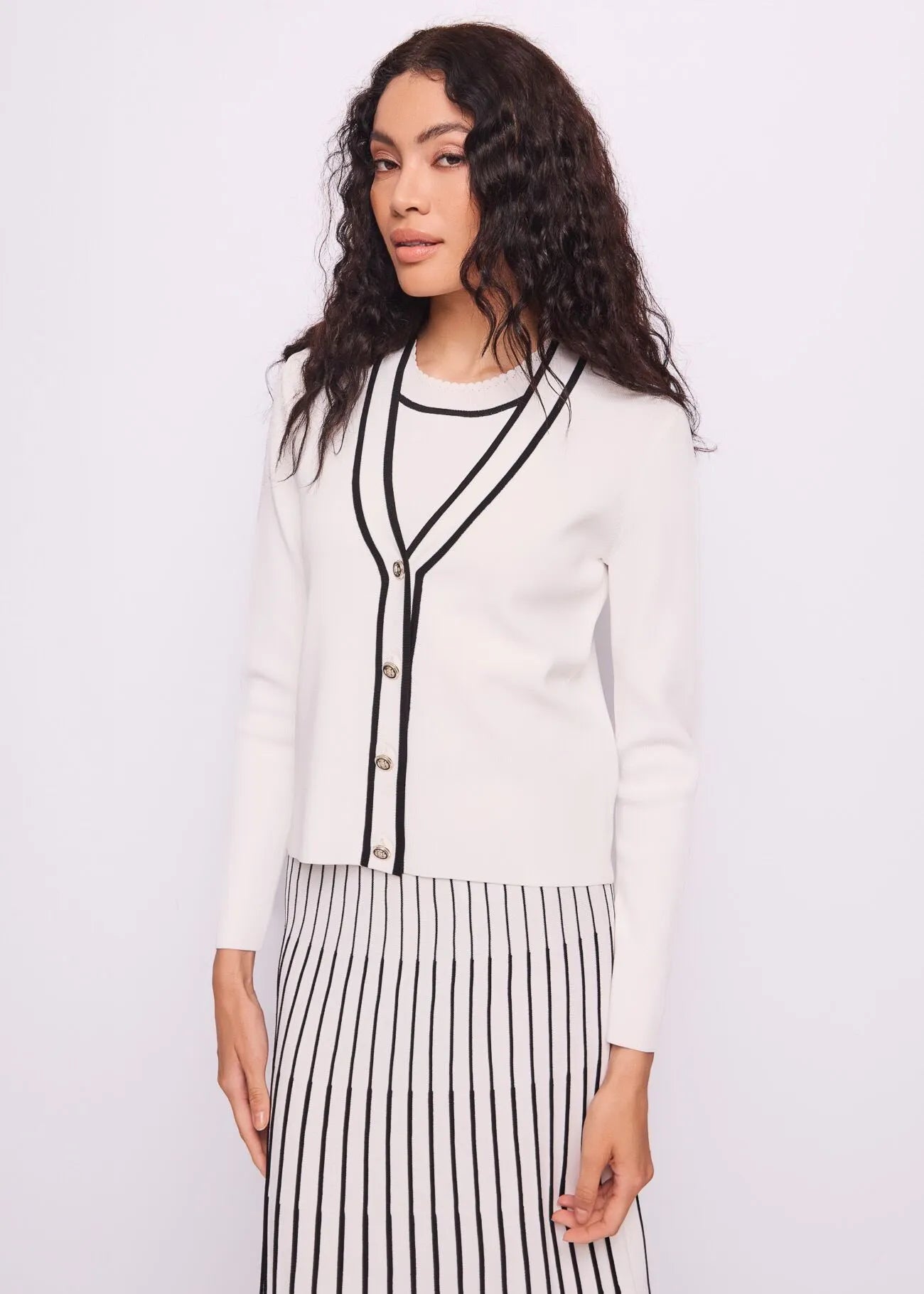 Cardigan bianco con bottoni logati GAUDì ART.511FD53001