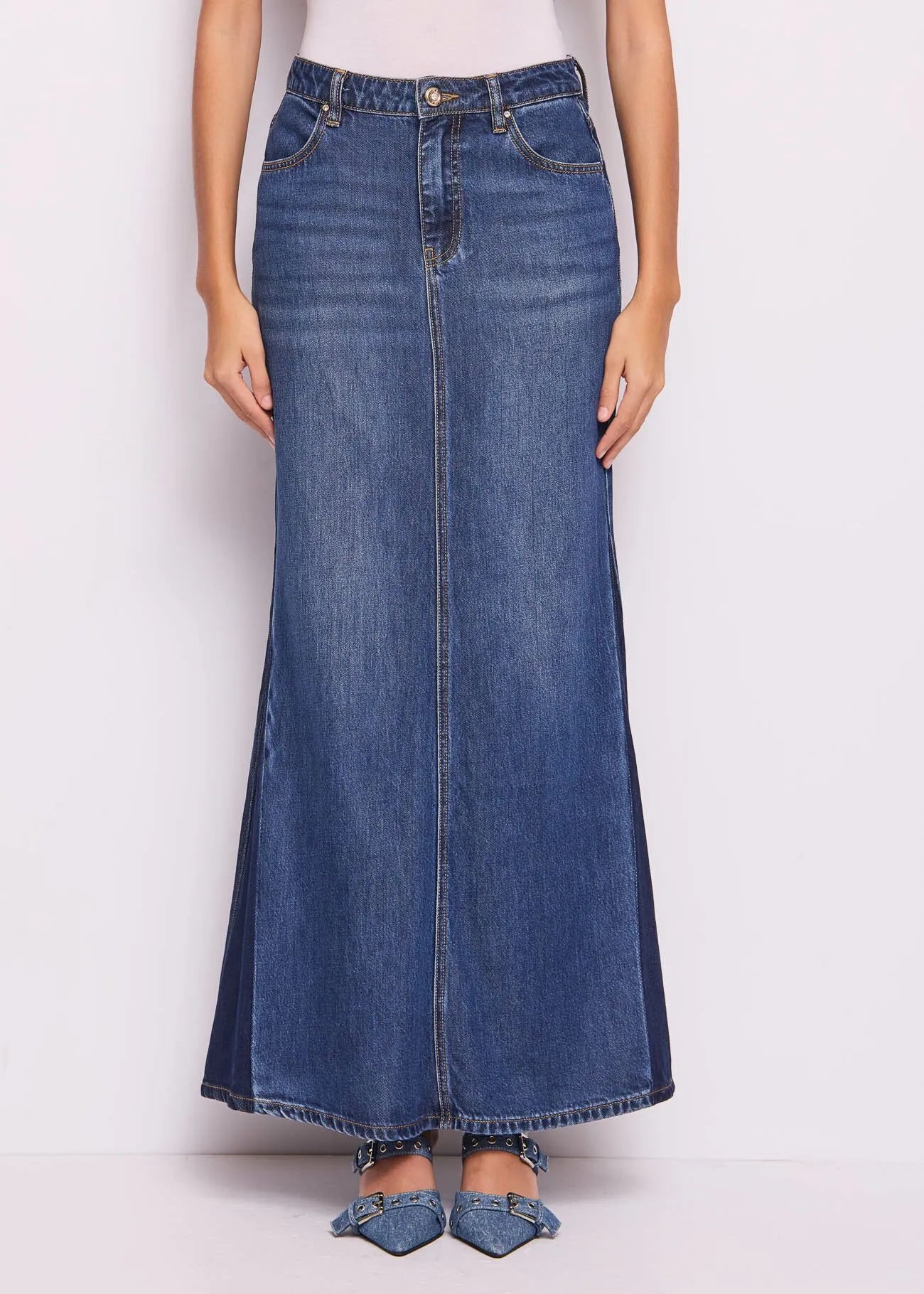 Gonna lunga in denim DENNYROSE ART.511ND76004