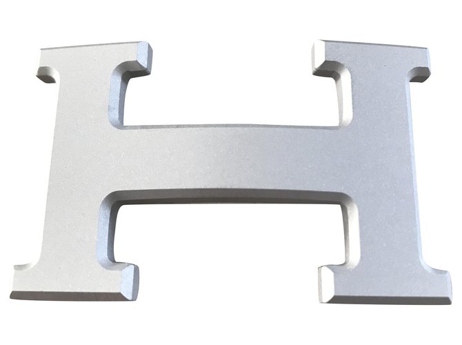 Fibbia Hermès in acciaio PVD argento 32MM