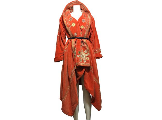 Autre Marque Abito cappotto Carole Fakiel Arancione