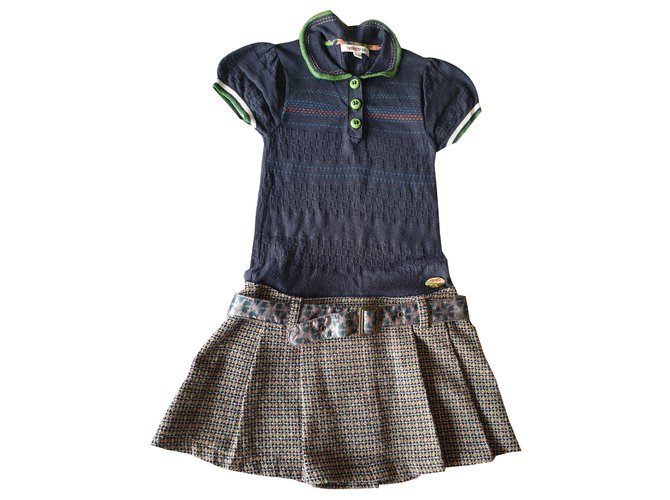 Autre Marque Abiti Beige Blu navy