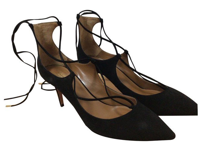 Aquazzura Christy 75 pompe Nero