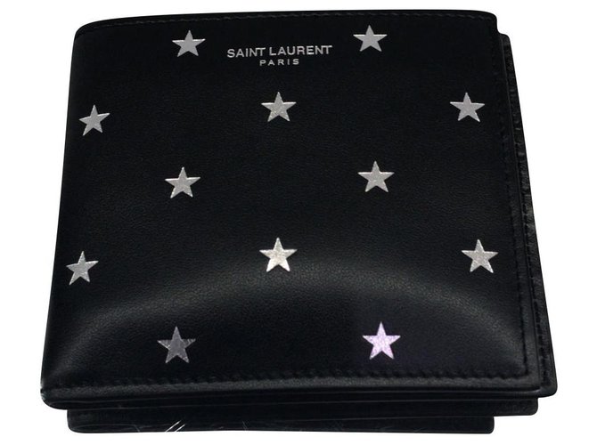 portafoglio saint laurent stars Nero