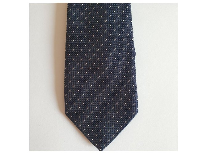 Cravatta Paul Smith in seta blu navy scuro con pois