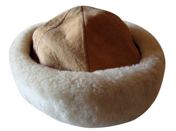 inconnue pelle di pecora toque Beige